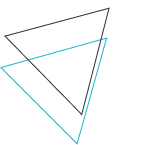 Decorative blue arrow